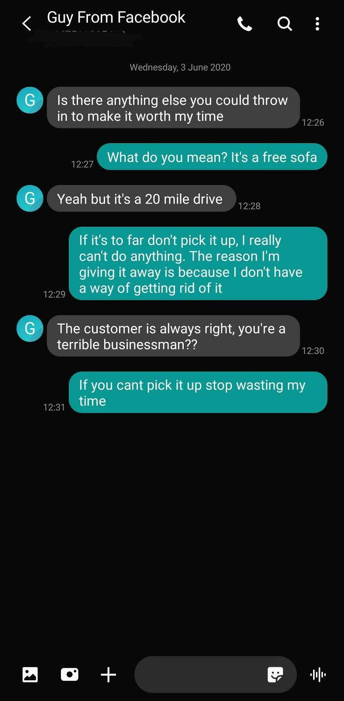 I Was Giving Away A Free Sofa And Had This Funny Encounter