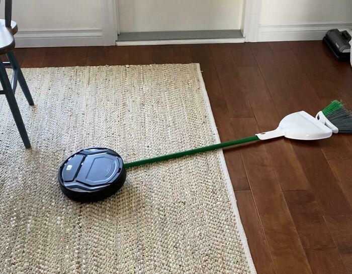 My Robot Vacuum Tried To Take Out The Competition Today