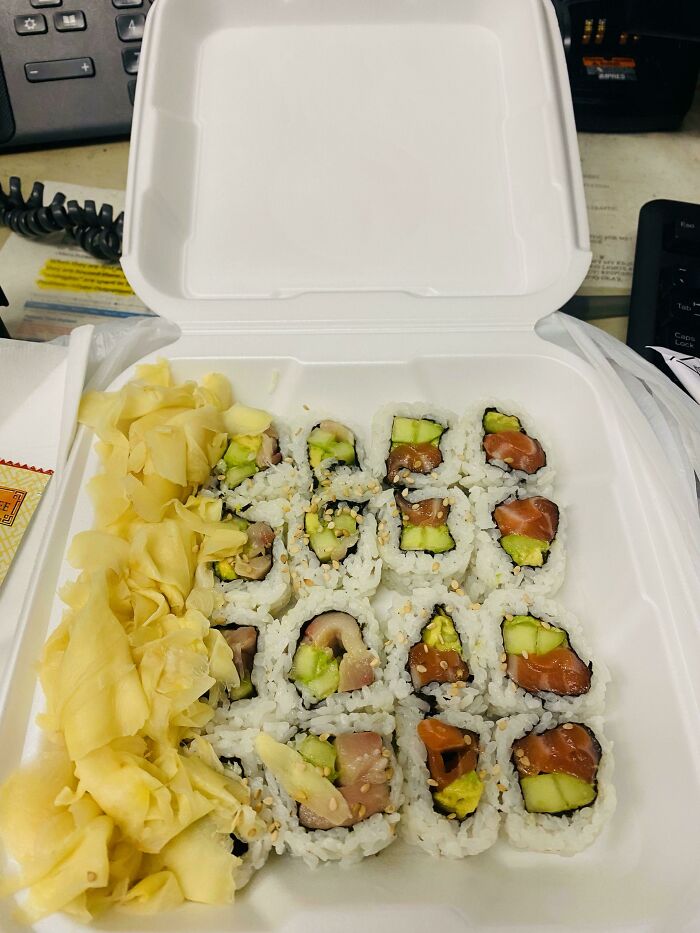 I Asked For Extra Ginger To Replace The Wasabi And This Is What I Got