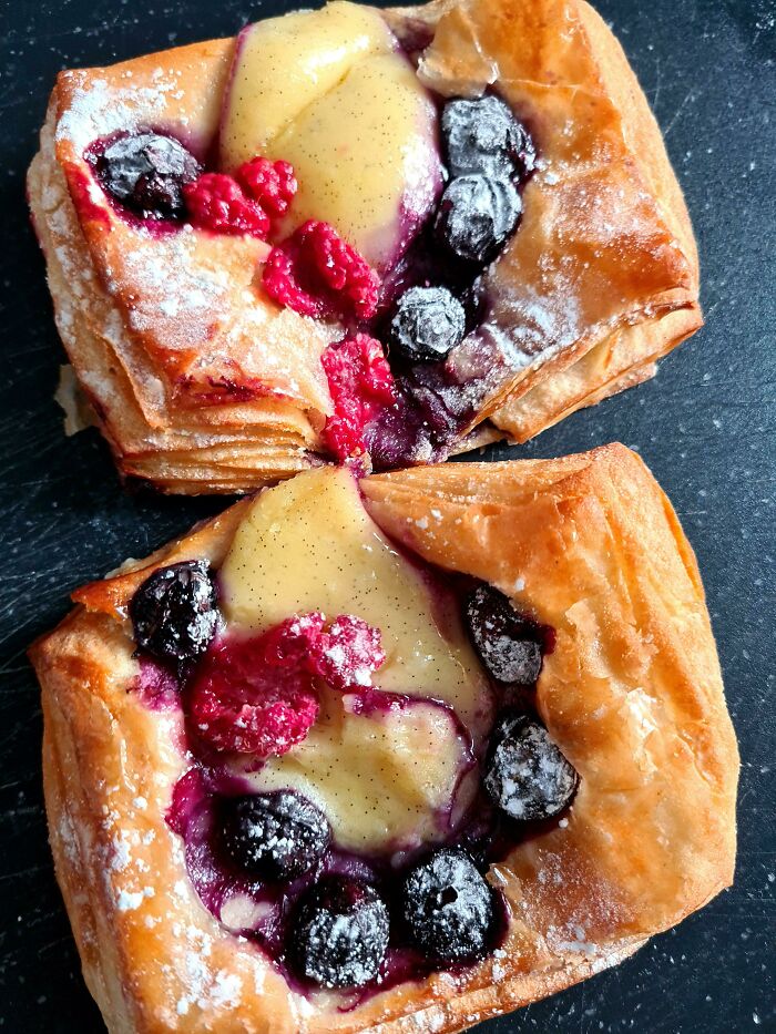 [i Ate] Danish With Vanilla Custard And Berries