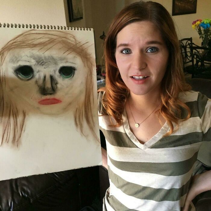 When Your Husband Insists On Attempting A Portrait Of You