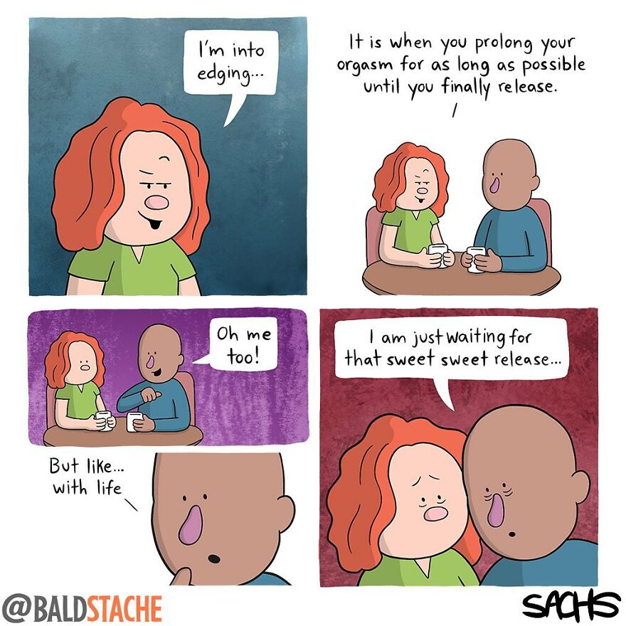 ‘Baldstache’ Comics For People Who Love Dark Humor
