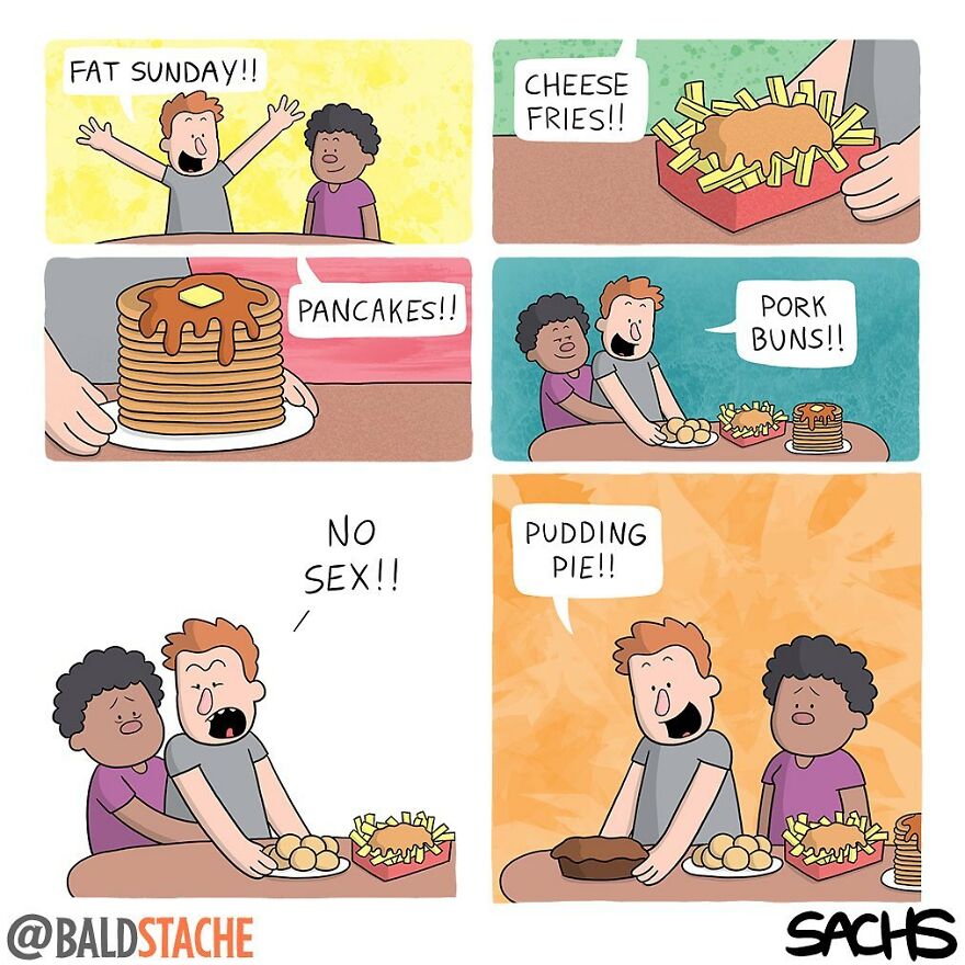 ‘Baldstache’ Comics For People Who Love Dark Humor