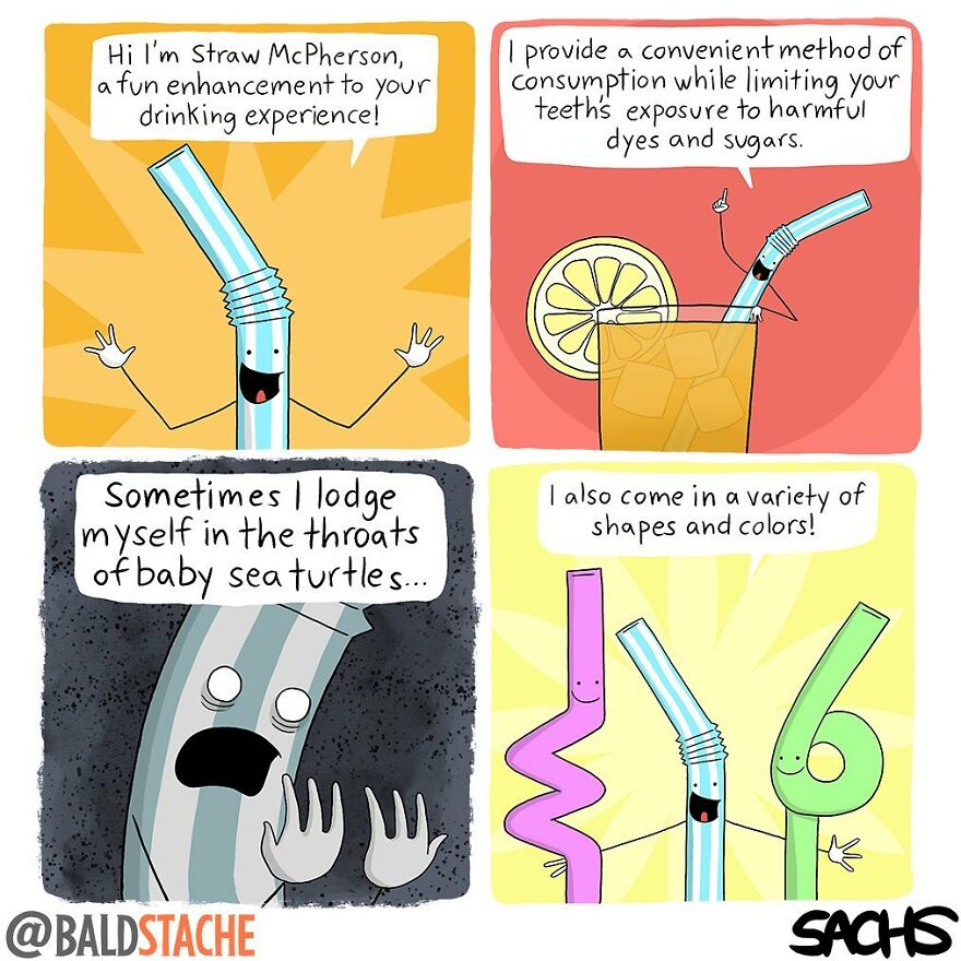 ‘Baldstache’ Comics For People Who Love Dark Humor