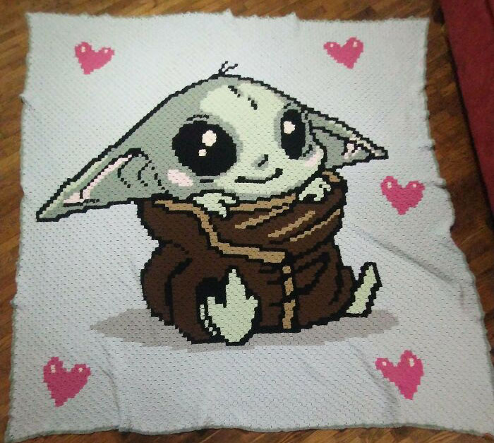 ~86,400 Stitches, 27skeins, & 4 Months Later...this Beast Of A Blanket Was Born! It's About 7.6 Ft Wide And 7.6 Ft Long