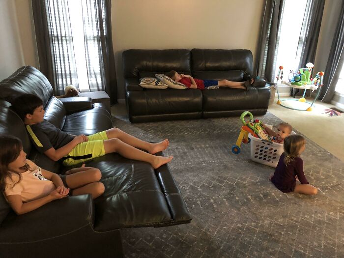 Told The Older Ones To Watch The Baby And Don't Let Her Get In Trouble