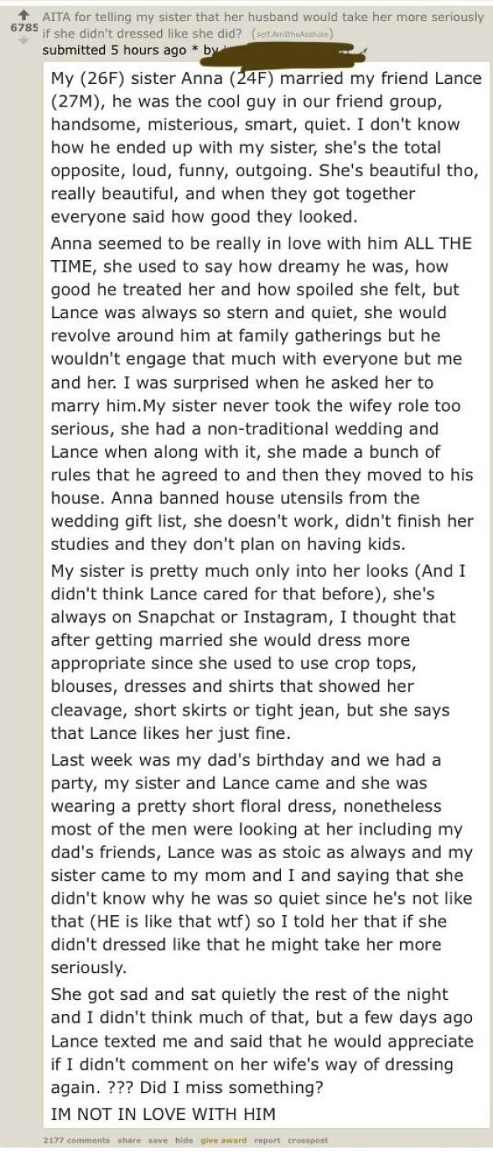 The Op Does A Horrible Job At Hiding Her Jealous