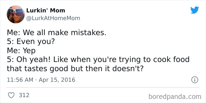 This Kid Has Zero Faith In Mom's Cooking Skills