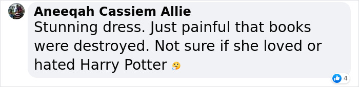 Teen Makes Her Prom Dress Herself And Uses Pages From Old Harry Potter Books As Its Fabric