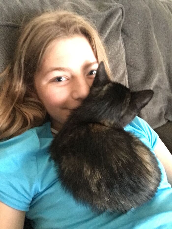 Got A Second Cat! She Was The Runt Of The Litter And Now She Is Fatter Than Her Older Sister.