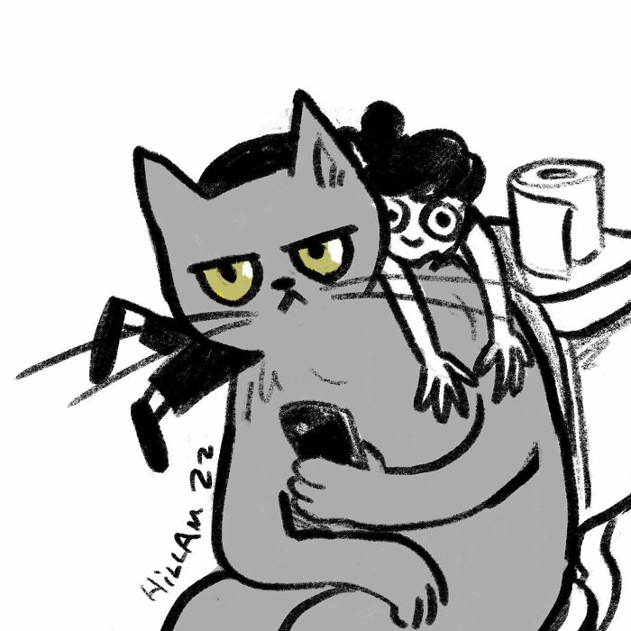 Artist Illustrates Daily Struggles And Life With Cats And A Kid In These New Comics