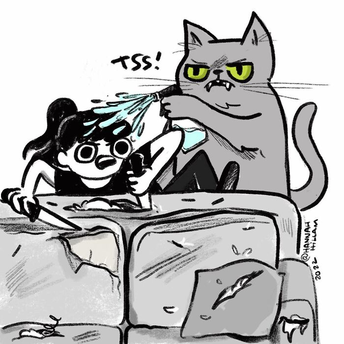 Artist Illustrates Daily Struggles And Life With Cats And A Kid In These New Comics