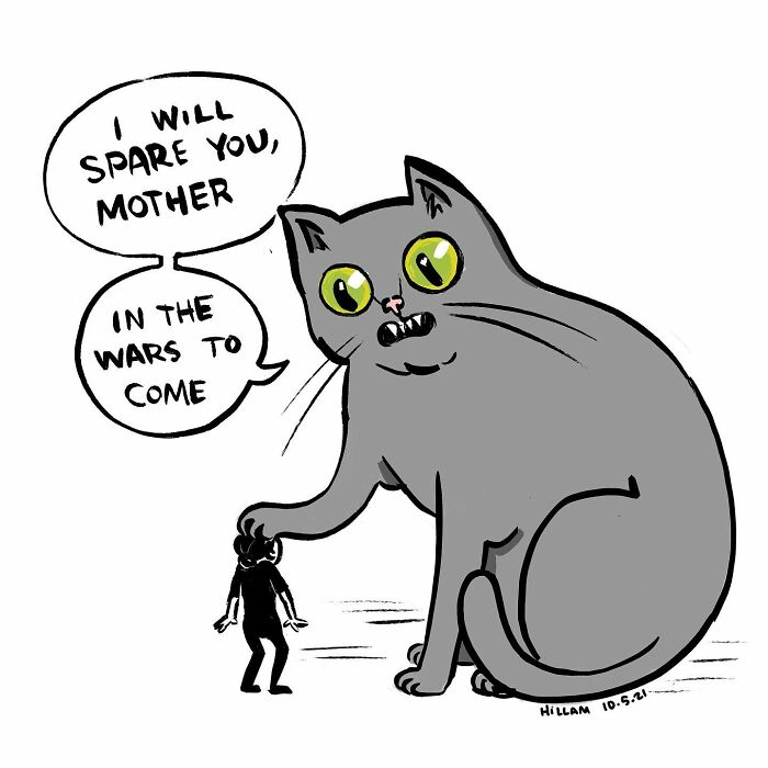 Artist Illustrates Daily Struggles And Life With Cats And A Kid In These New Comics