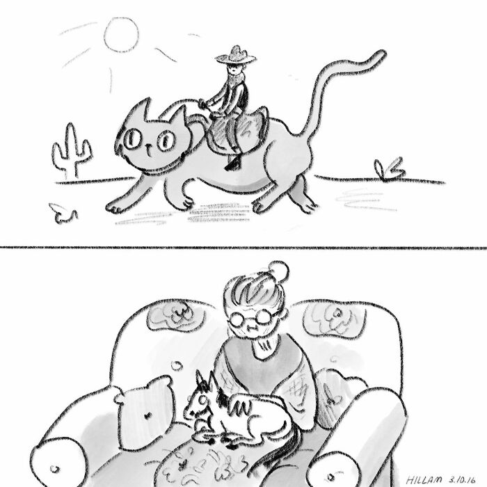 Artist Illustrates Daily Struggles And Life With Cats And A Kid In These New Comics