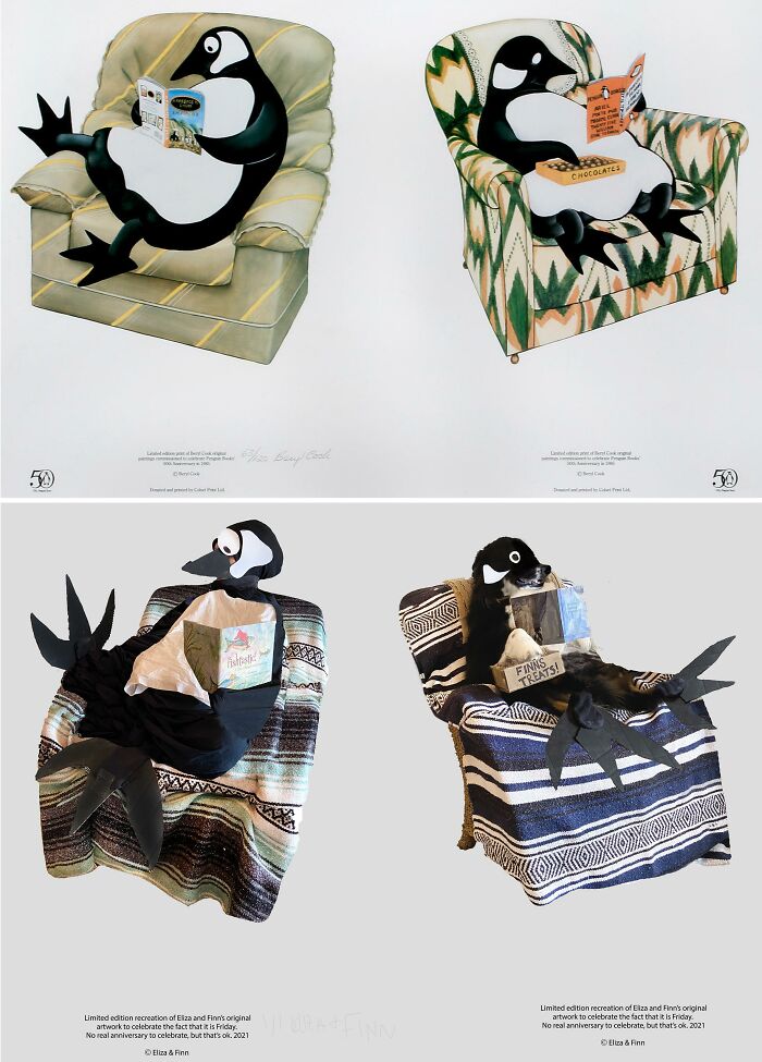 Limited Edition Print For @penguinukbooks 50th Anniversary, S.d. By Beryl Cook vs. Limited Edition Recreation To Celebrate The Fact That It’s Friday, 2021