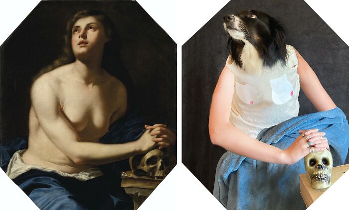 The Penitent Magdalene, S.d. By Artemisia Gentileschi vs. The Penitent Findalene, 2021