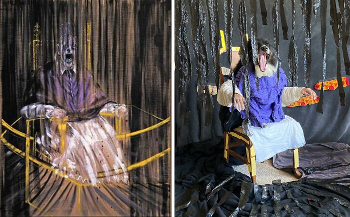 Study After Velázquez’s Portrait Of Pope Innocent X, 1953 By Francis Bacon vs. Study After Veláquez’s Portrait Of Pope Innocent X, 2021