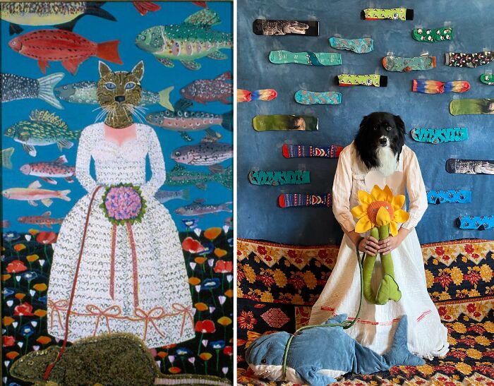 The Bride, 1969 By Joan Brown vs. The Bride, 2021