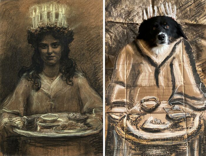 Astrid Som Lucia, 1929 By Fanny Brate vs. Astrid As Lucia, 2021