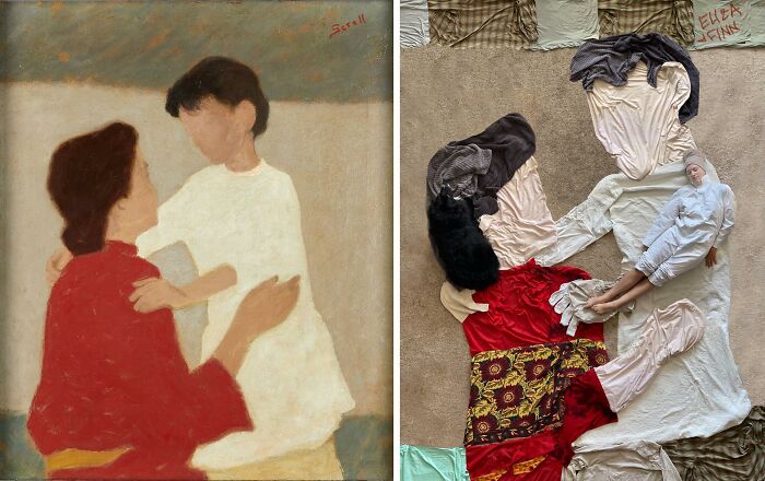 Mamma Kramar Om Sitt Barn, 1950s By Greta Gerell vs. Mom Hugs Her Child, 2021