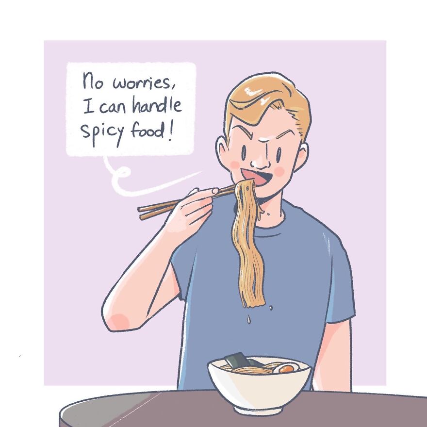 When You Are About To Eat The Spiciest Noodles You've Ever Eaten