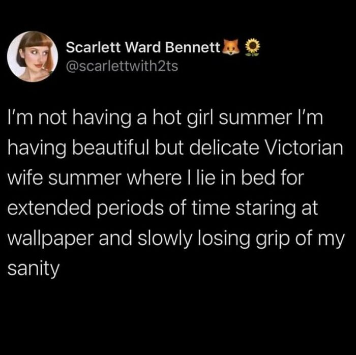 If Reading The Gothic Short Story “The Yellow Wallpaper” Is One Of Your Favorite Pastimes, We Could Be Besties 😱😱😱
credit: @scarlett.ward