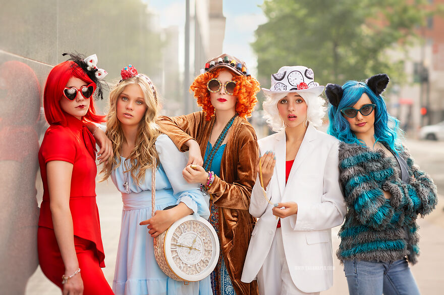 Modern Alice: I Photographed People As Alice In Wonderland Characters Hanging Out In The Modern World (23 Pics)