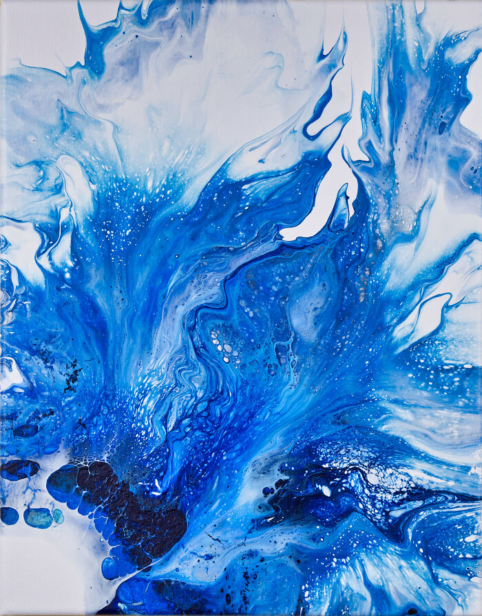 Cornflower Blue. Courtney And A Canvas