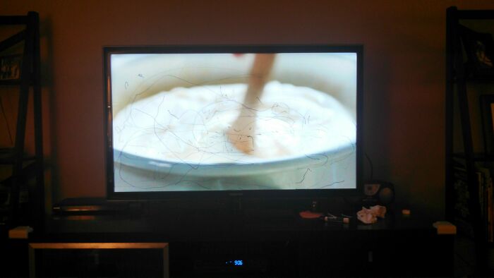 My Friend's Baby Painted Over The TV