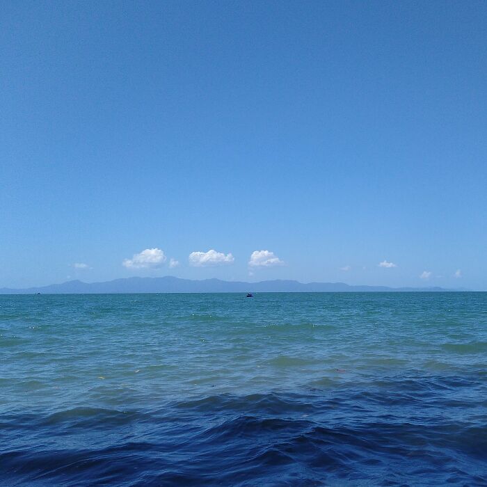 3 Little Clouds Enjoying A Day By The Sea