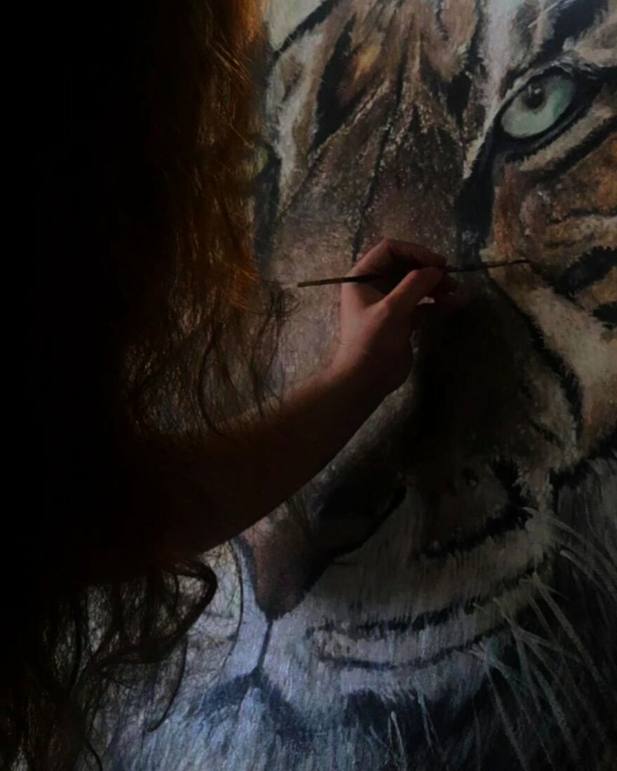 Artist Queennoble Painted These Majestic Big Cats
