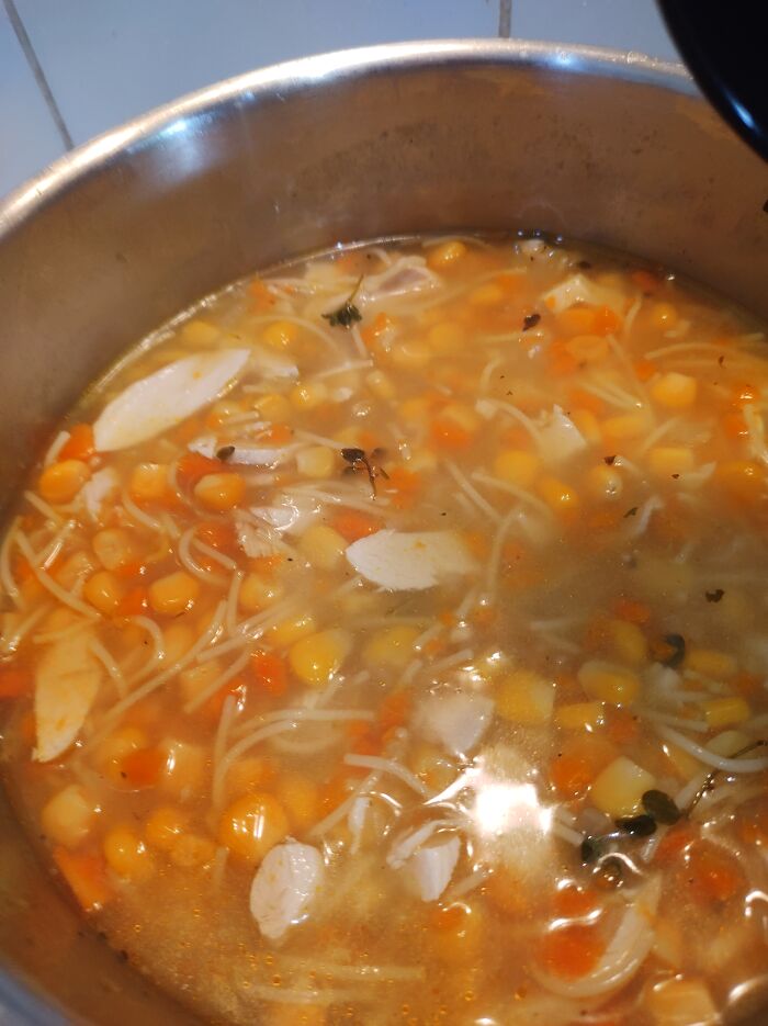 South Australian Stone Fruit From My Apricot Tree And Home Made Chicken Noodle Soup.