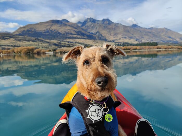 Kayaking On A Lake On A Sunny Autumn Day