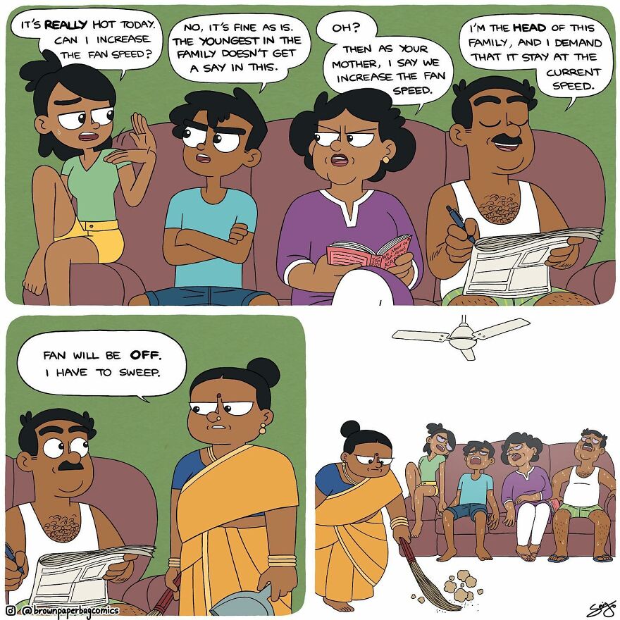 Indian Artist Creates Satirical Comics About Indian Families Inspired By Real-Life Experiences (New Pics)