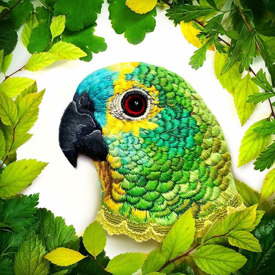 Meet Paulina Bartnik's Embroidered Birds (New Pics)