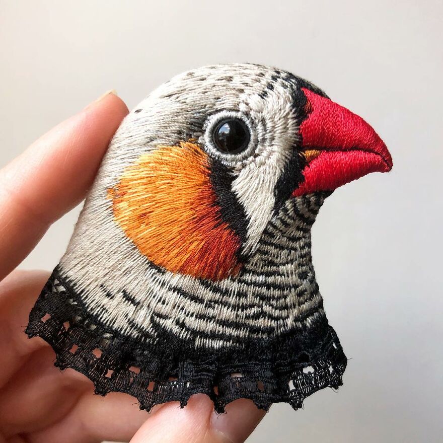 Meet Paulina Bartnik's Embroidered Birds (New Pics)