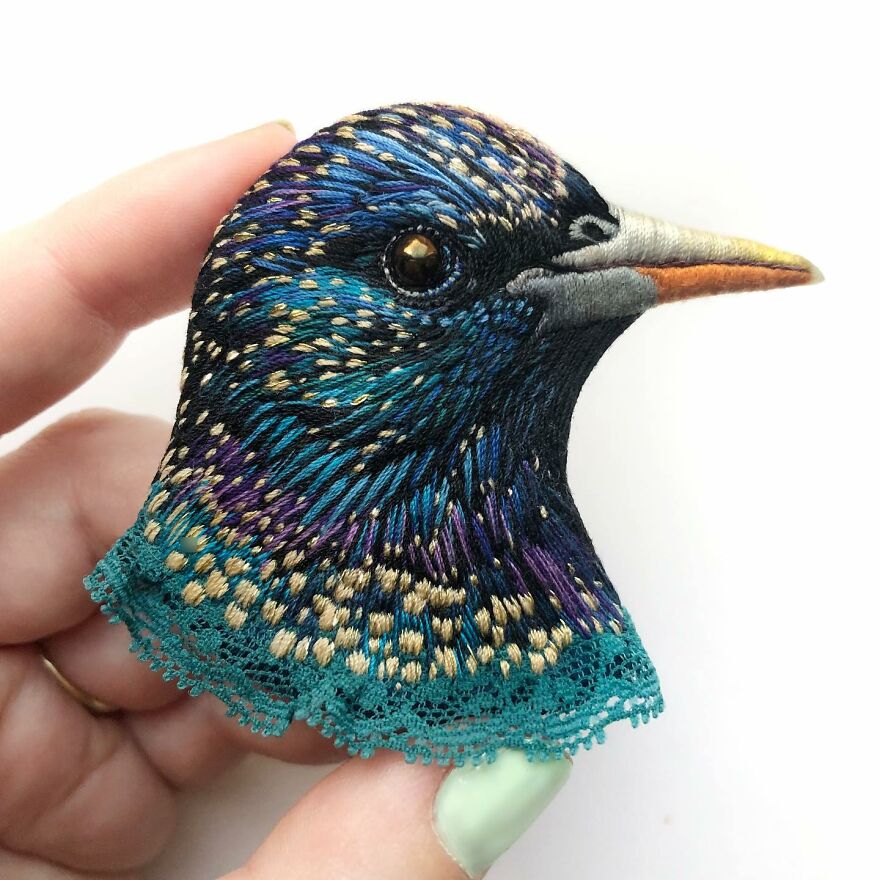 Meet Paulina Bartnik's Embroidered Birds (New Pics)