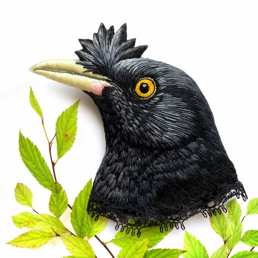 Meet Paulina Bartnik's Embroidered Birds (New Pics)