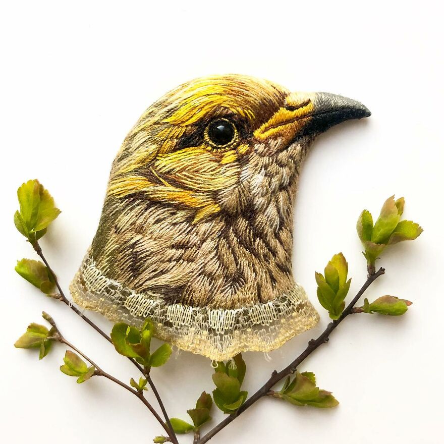 Meet Paulina Bartnik's Embroidered Birds (New Pics)