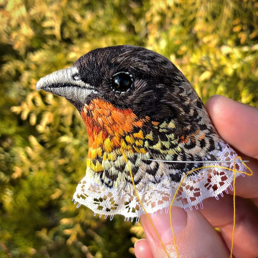 Meet Paulina Bartnik's Embroidered Birds (New Pics)