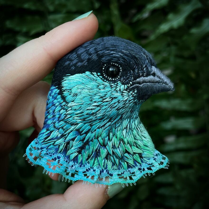 Meet Paulina Bartnik's Embroidered Birds (New Pics)