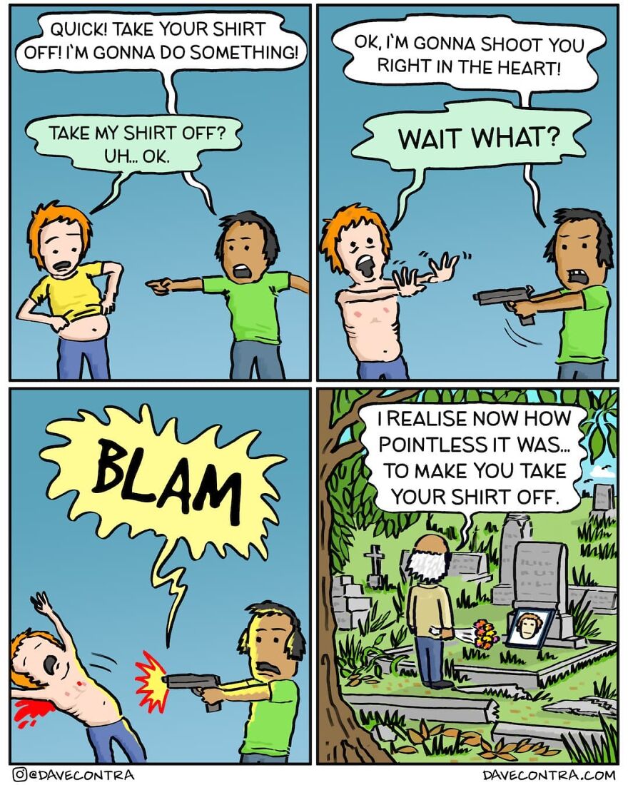 New Comics With Unexpectedly Dark Twists By Dave Contra