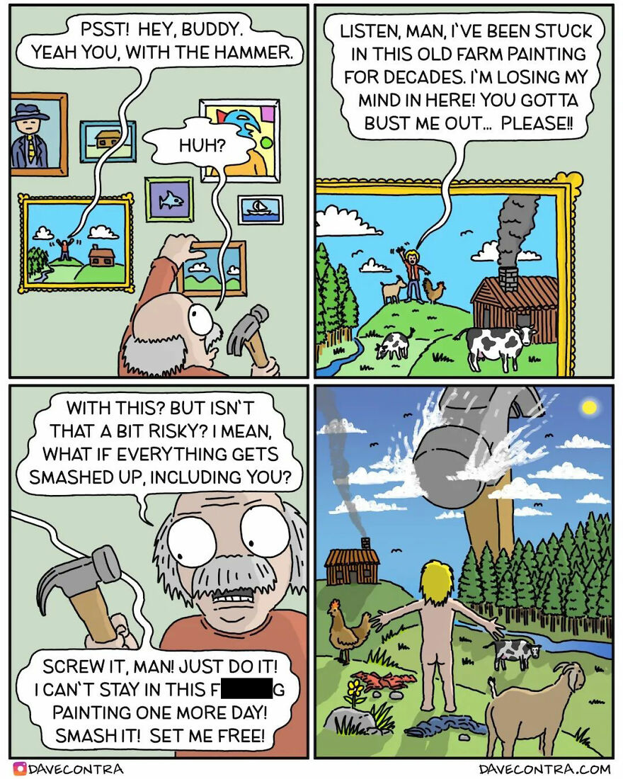 New Comics With Unexpectedly Dark Twists By Dave Contra