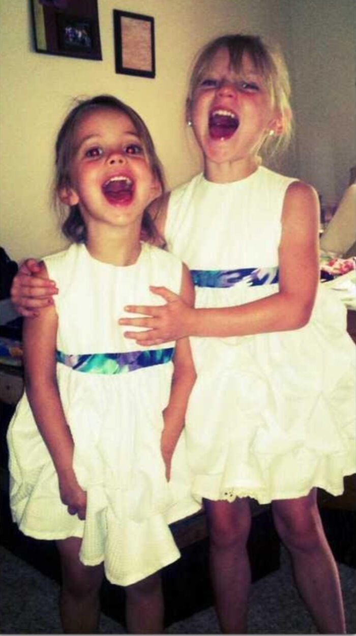 My Little Sister And I Were Flower Girls For My Dad And Step Moms Wedding. I Still Remember My Cousin And Brother Taking There Shirts Shirts Off And Swinging Them Around There Head While Dancing Lol
