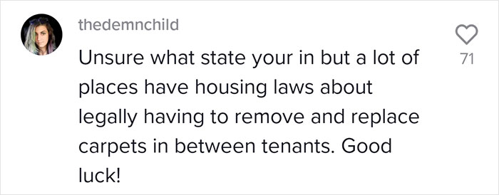 Tenant Attempted To Get Rid Of The Smelly Carpet That's Causing Allergies, Her Landlord Disregarded The Problem Tenant Attempted To Get Rid Of The Smelly Carpet That's Causing Allergies, Her Landlord Disregarded The Problem