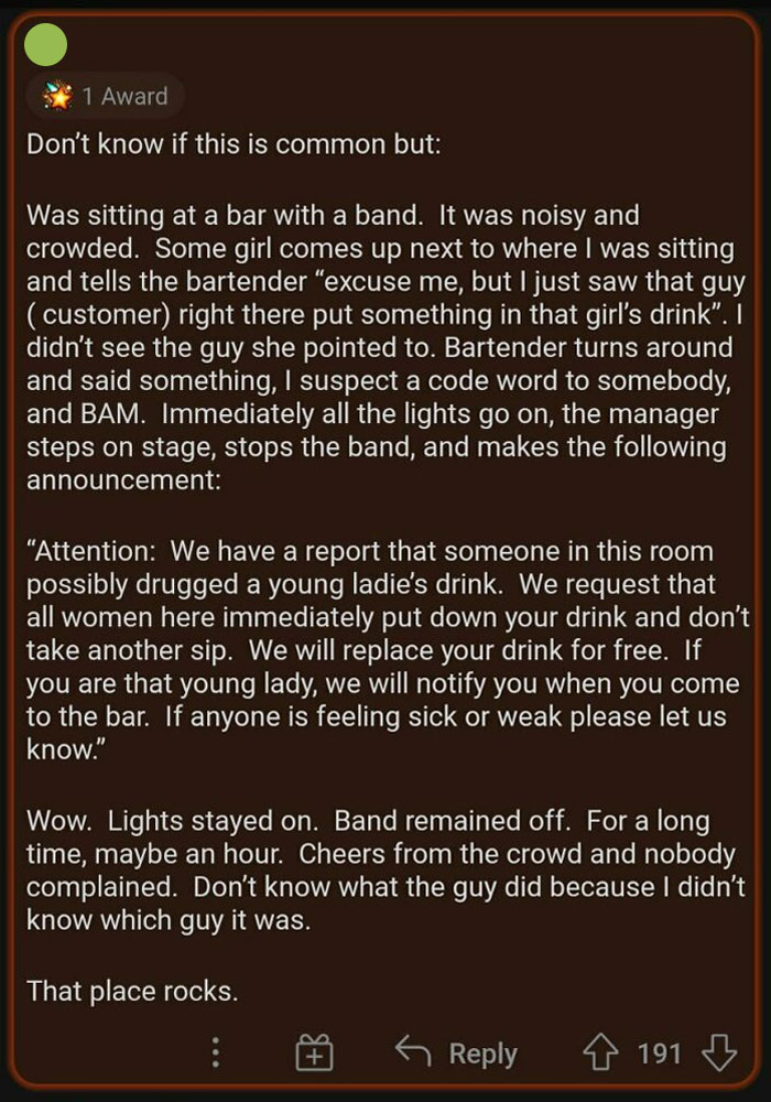 Major Respect To The Manager Of The Bar