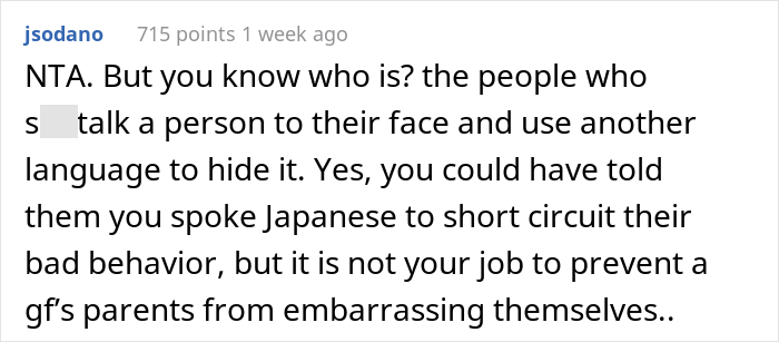 “AITA For Not Telling My Girlfriend And Her Family That I Can Speak Japanese?” “AITA For Not Telling My Girlfriend And Her Family That I Can Speak Japanese?”