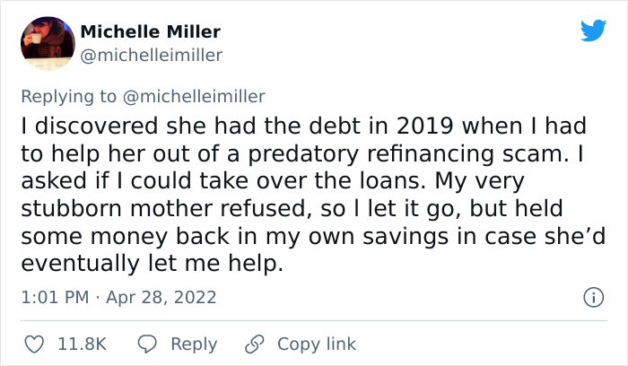 Woman Split Student Loan Payback With Her Mom, When She Passed Away She Found Out That She Owed $80K On $15K Of Debt Woman Split Student Loan Payback With Her Mom, When She Passed Away She Found Out That She Owed $80K On $15K Of Debt