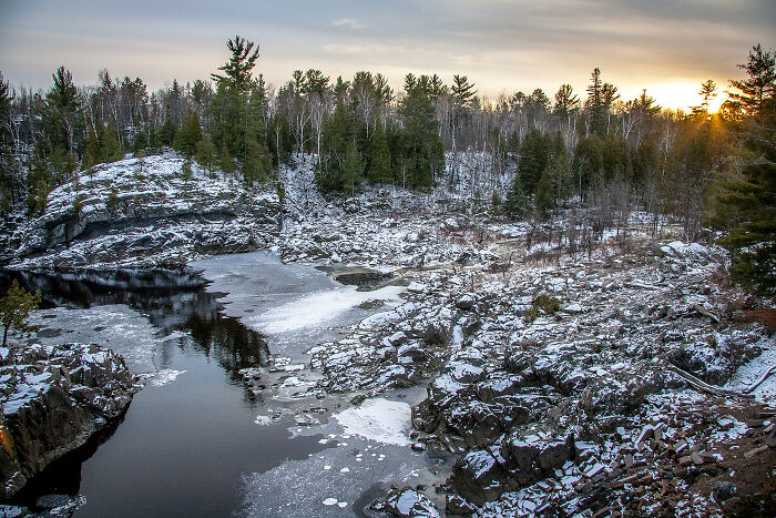 View From The Willard Munger State Trail Bridge Where Otter Creek Meets The St. Louis River. Near My Hometown Of Carlton, Minnesota, Us