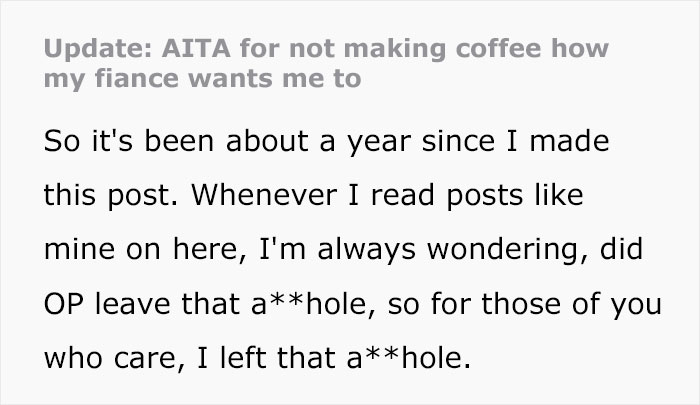 Woman Snaps At Fianc&eacute; Who Relentlessly Criticized Her Way Of Making Coffee, And Somehow She&rsquo;s The &ldquo;Bad Guy&rdquo;